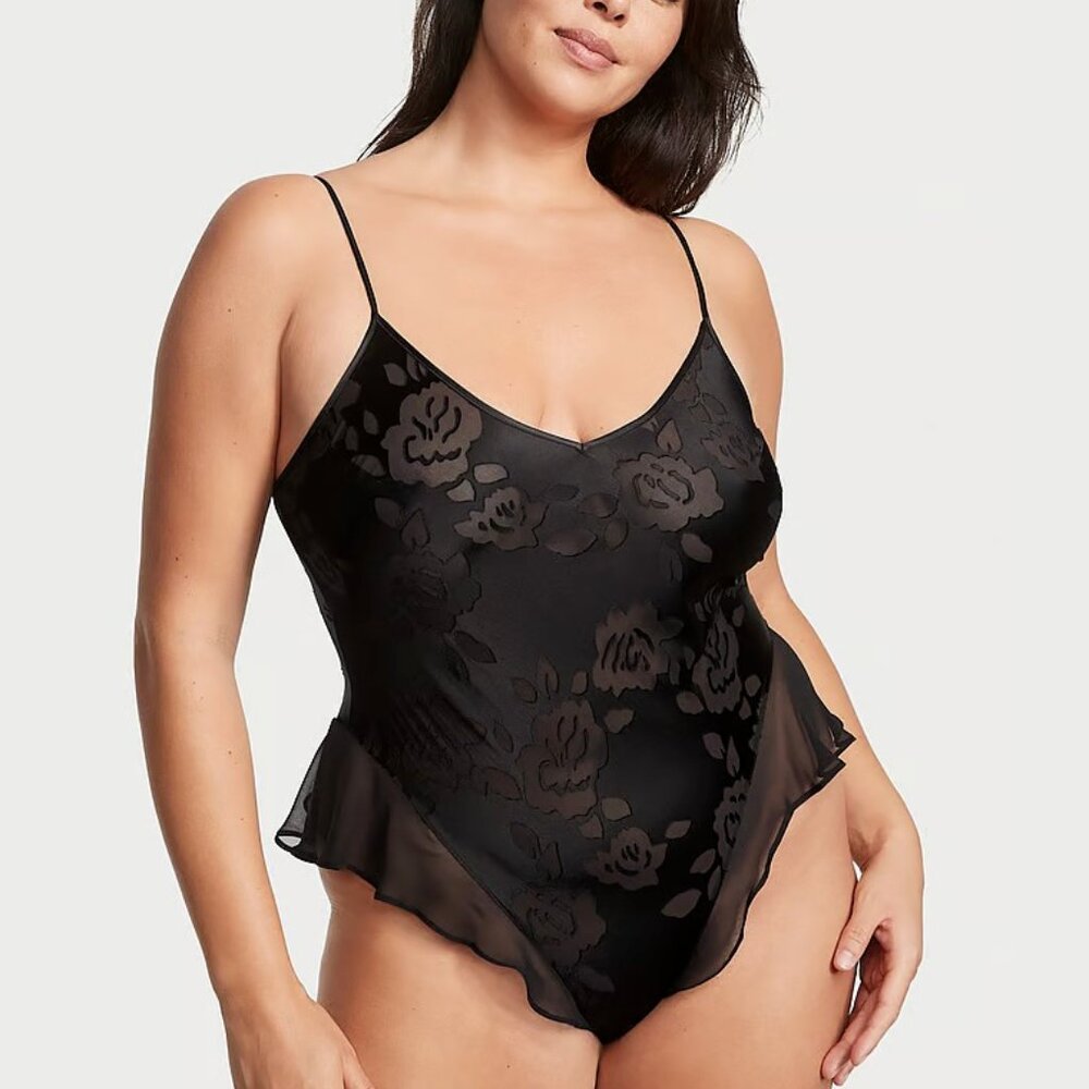 NWT Victoria's Secret VS Archives Burnout Satin Teddy XXL